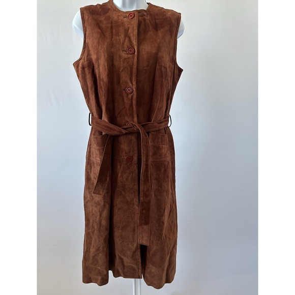 VTG Suede Dress and Cape by Lilli Ann San Francisco, Sz: 6-8 Boho Festival 70s - Picture 3 of 10